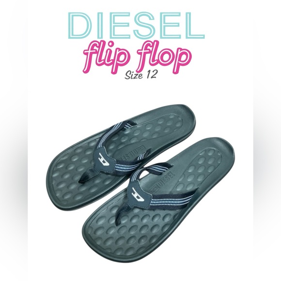 Diesel Other - Mens Diesel navy blue flip flops sizer 12